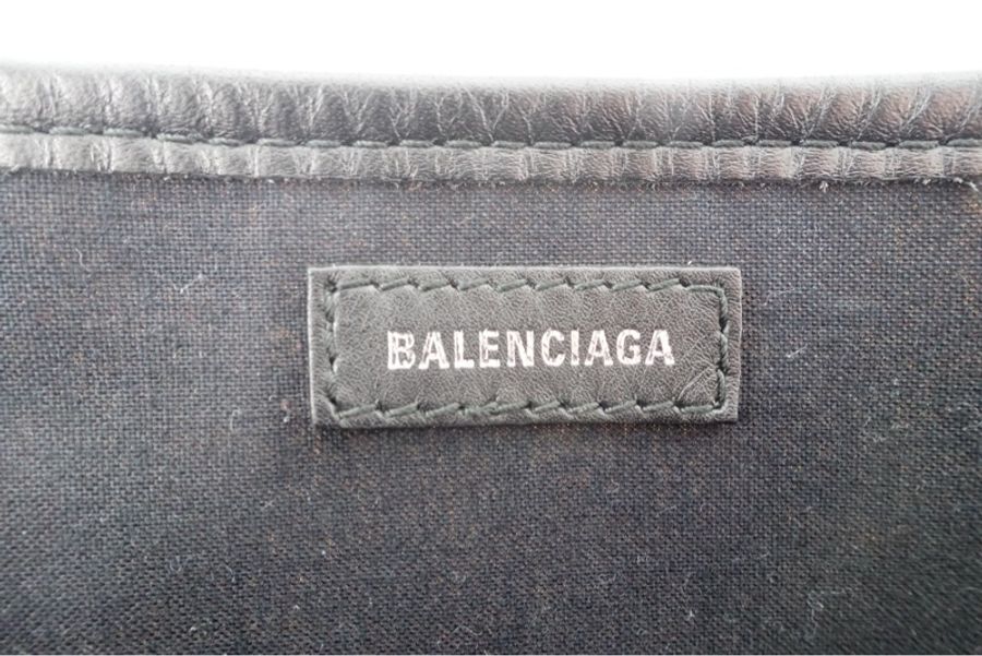 BALENCIAGA 巴黎世家390346 NAVY CABAS 帆布 手提 托特包 斜背包 單肩包-18