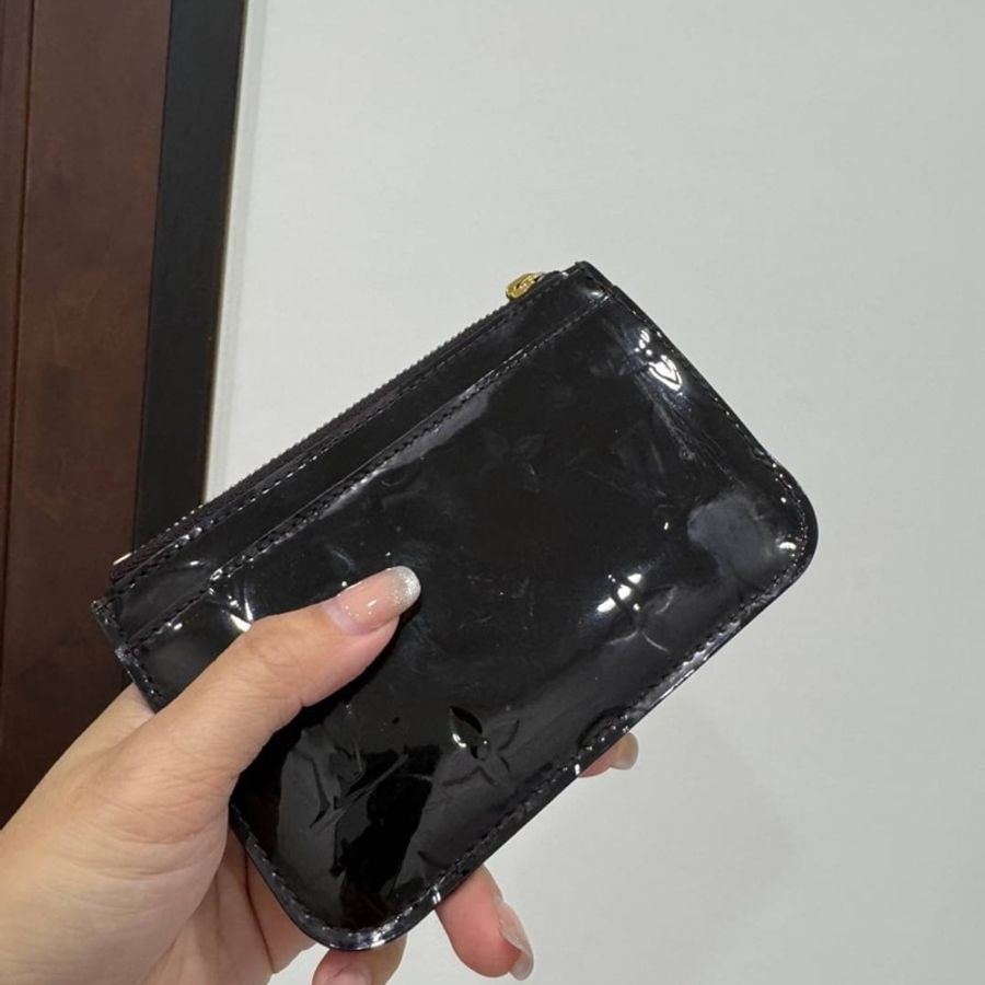 LV Vernis Pochette Cles Amarante M93557零錢包 鑰匙包 卡夾 卡包 信用卡夾-3