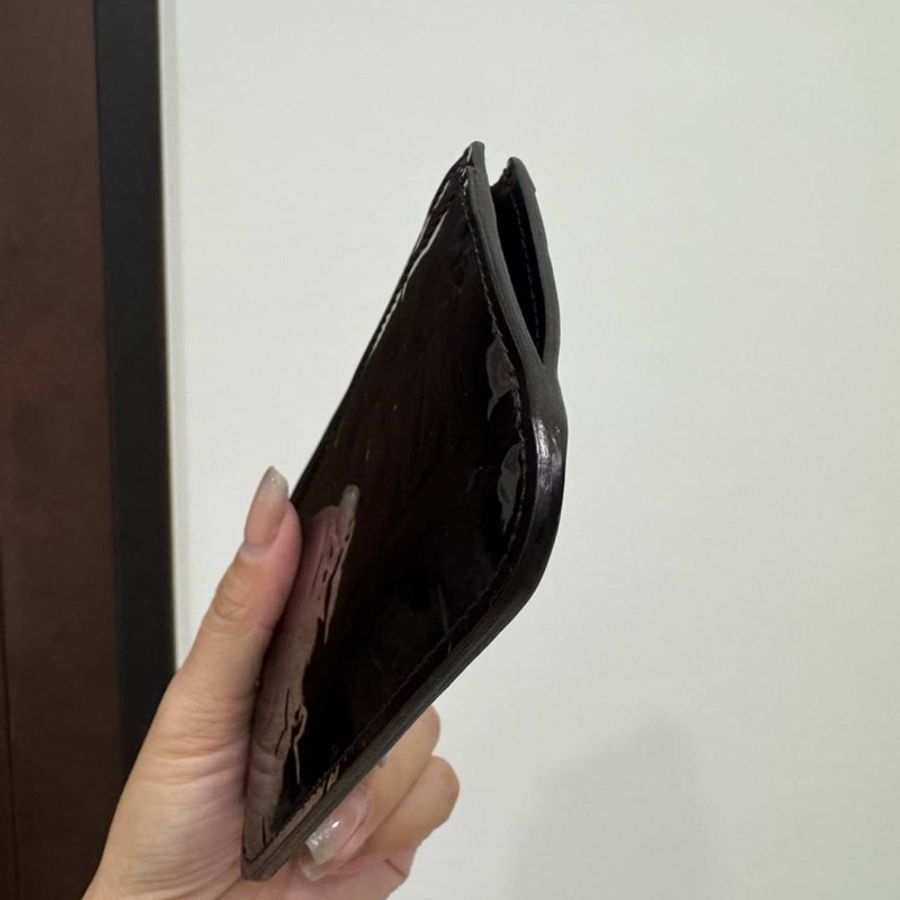 LV Vernis Pochette Cles Amarante M93557零錢包 鑰匙包 卡夾 卡包 信用卡夾-6