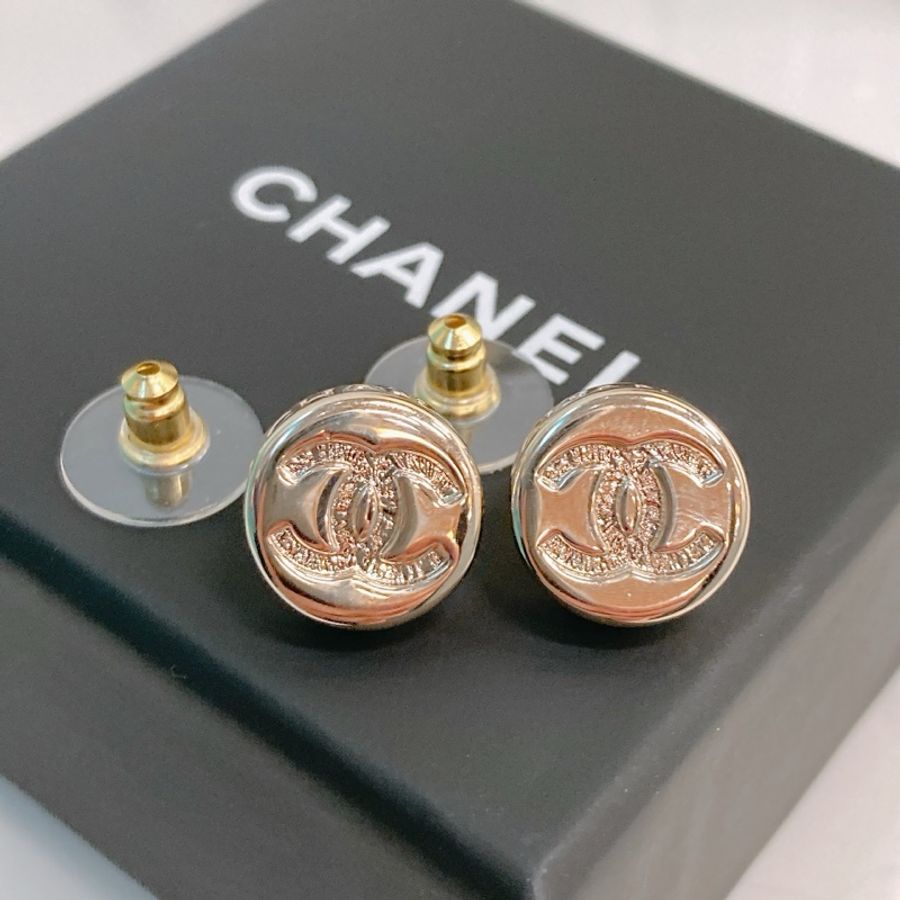 MS0100 CHANEL 香奈兒CC字圓形耳環CC LOGO WITH STAR EARRINGS-1
