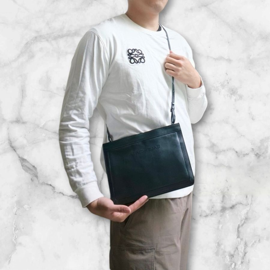 ‼️老娘最大🫅‼️通通降價再送好禮至5/11🎁㊣✨BALENCIAGA✨巴黎世家 綠色 羊皮 雷射 刻字 方包 相機包 斜背包 肩背包/二手包/二手精品/保證正品🌳二手樹屋🌳-48