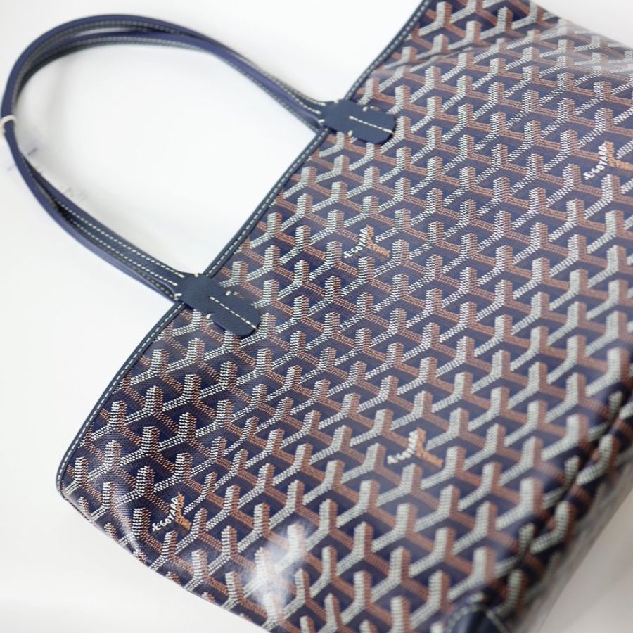 Goyard Artois PM深藍 拉鏈皮革款-3