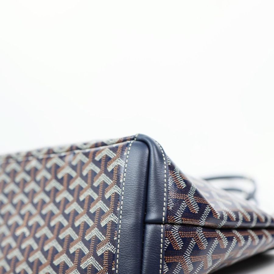 Goyard Artois PM深藍 拉鏈皮革款-12