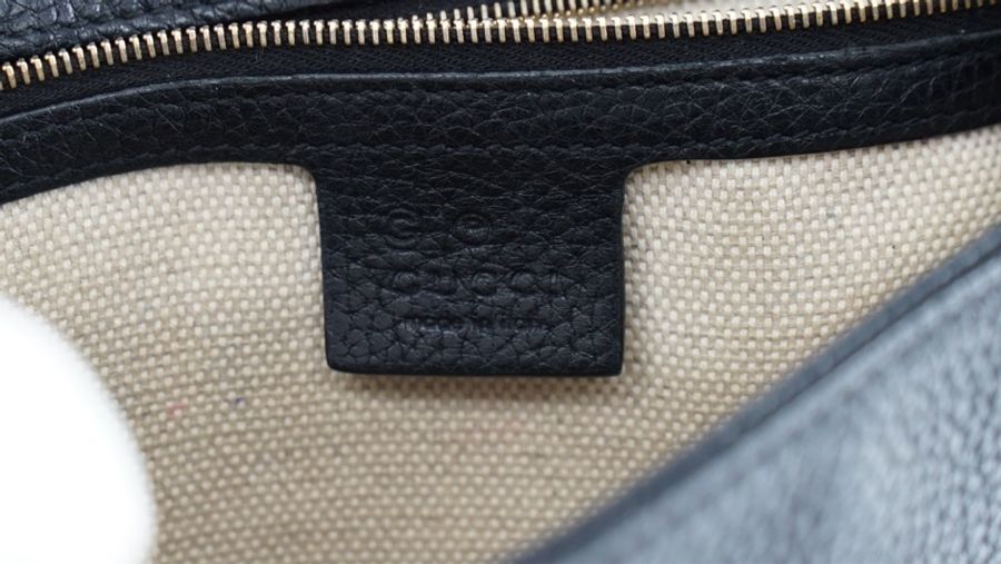 GUCCI 古馳 Gucci GG 鏈條 斜背包 黑金 SOHO牛皮 流蘇 鏈帶 斜背包 單肩包-23