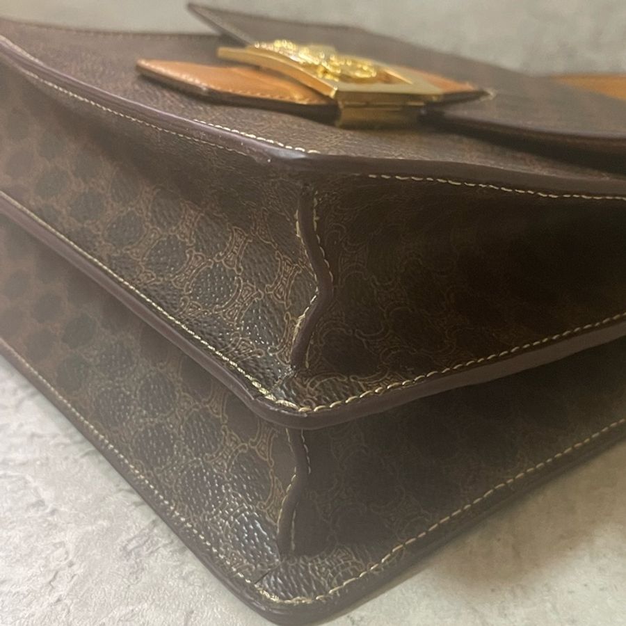 中古高稀|Celine馬車金扣凱莉包-10