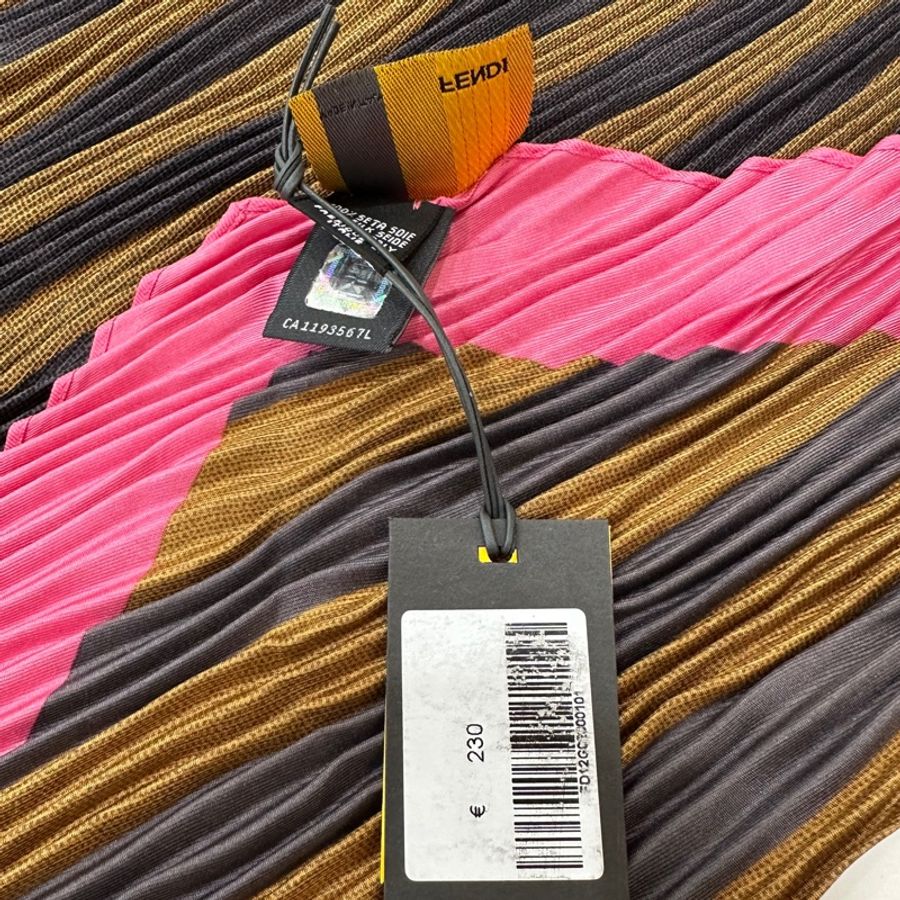 fendi 菱形 皺摺 領巾 圍巾 絲巾-10