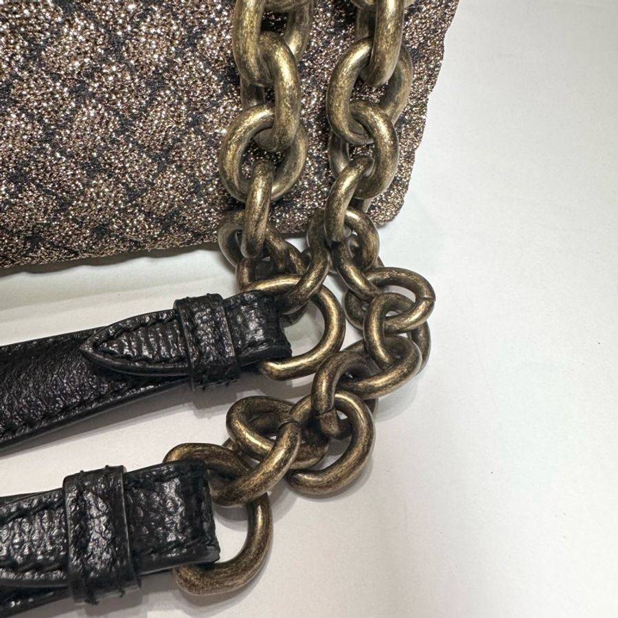 Bottega Veneta Olimpia Knot金色織物鏈條結飾包-24