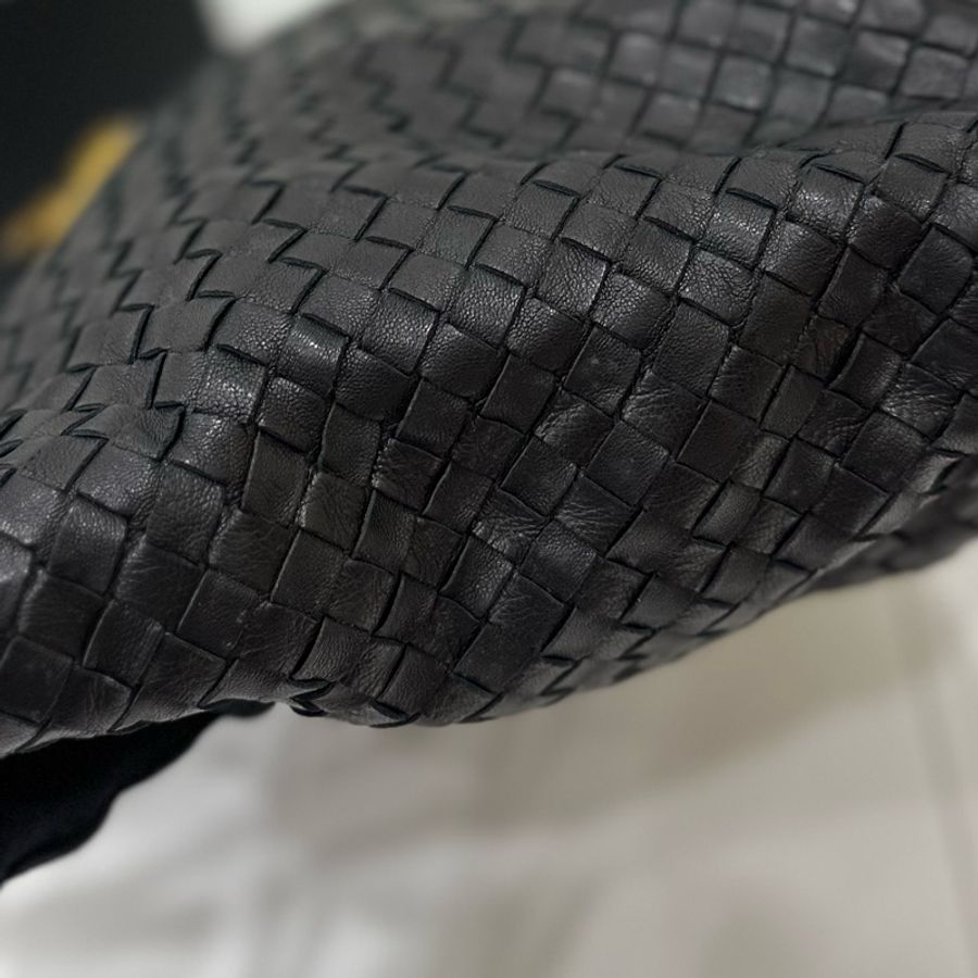 BOTTEGA VENETA(葆蝶家)BV黑色 編織 羅馬 鎖頭 托特包 肩背包 手提包 公事包 電腦包-32