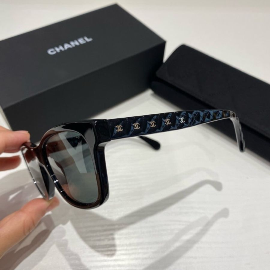 Chanel🔥CH5484 王一博同款 黑框金色太陽眼鏡 全新全配-4