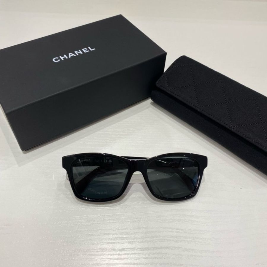 Chanel🔥CH5484 王一博同款 黑框金色太陽眼鏡 全新全配-5
