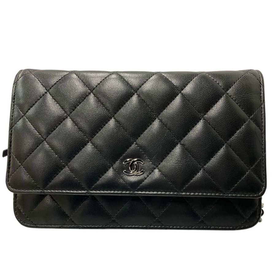 CHANEL 香奈兒 經典款 黑色 小羊皮 WOC-1