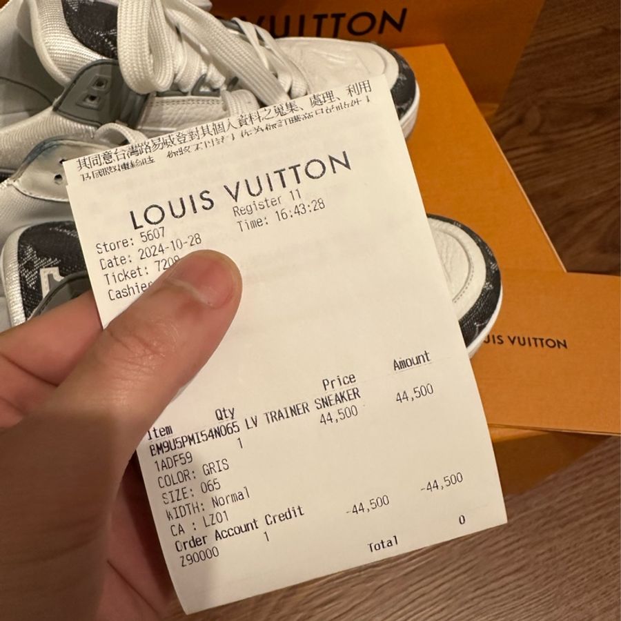 LV TRAINER新款男鞋灰牛仔-5