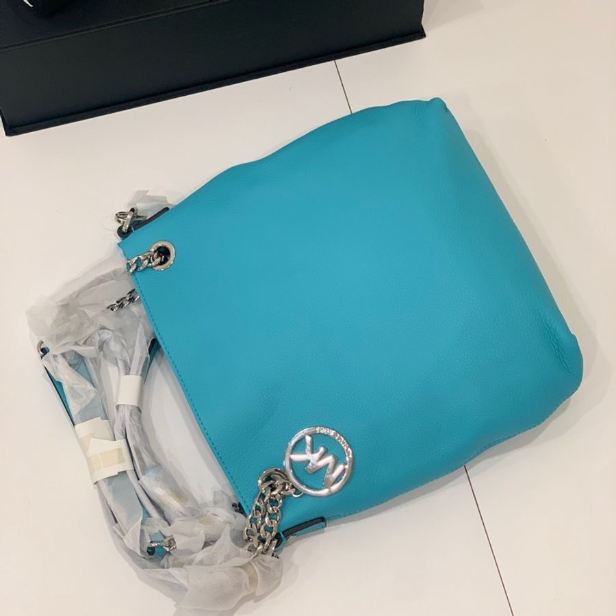 Michael Kors MK 藍色 鏈條包 帶鏈包 斜背包 肩背包 側背包 手提包 聖誕禮物-5