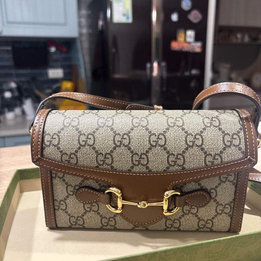 趙露思《偷偷藏不住》GUCCI 馬銜扣1955迷你袋-5