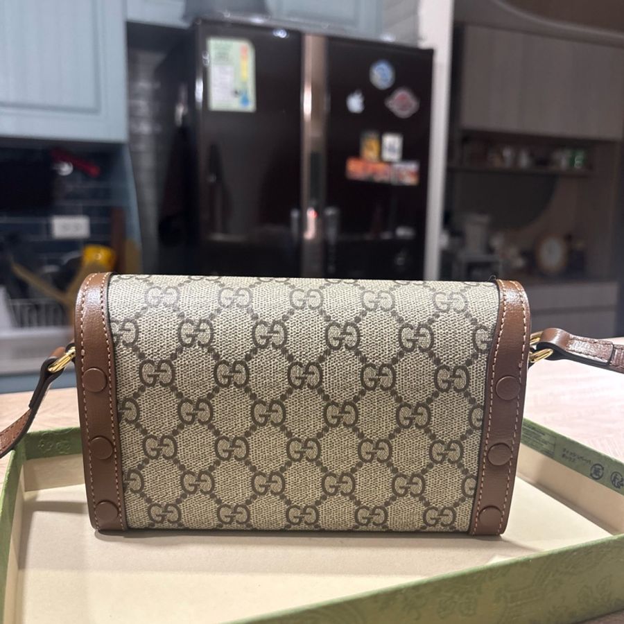 趙露思《偷偷藏不住》GUCCI 馬銜扣1955迷你袋-6