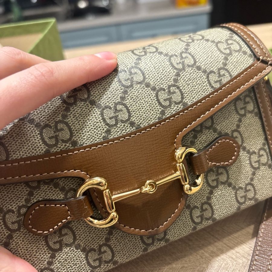 趙露思《偷偷藏不住》GUCCI 馬銜扣1955迷你袋-9