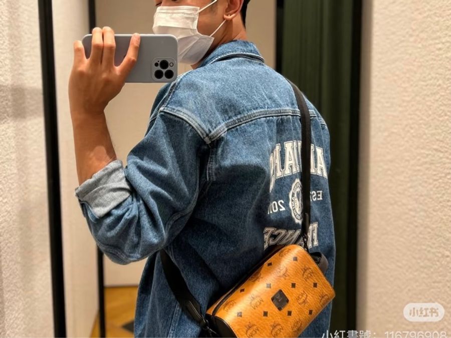 AMI 丹寧長版下半身失蹤學院風外套（M）（專人專版）-2