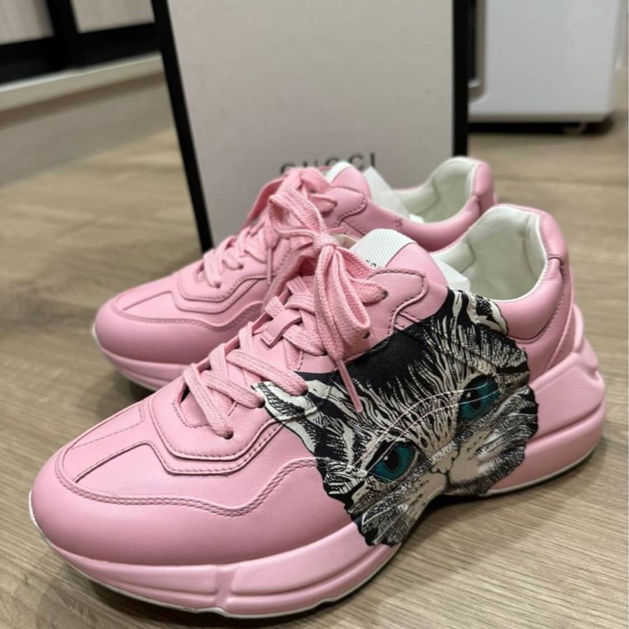 Gucci粉紅色貓咪老爹鞋 23.5（37）-2