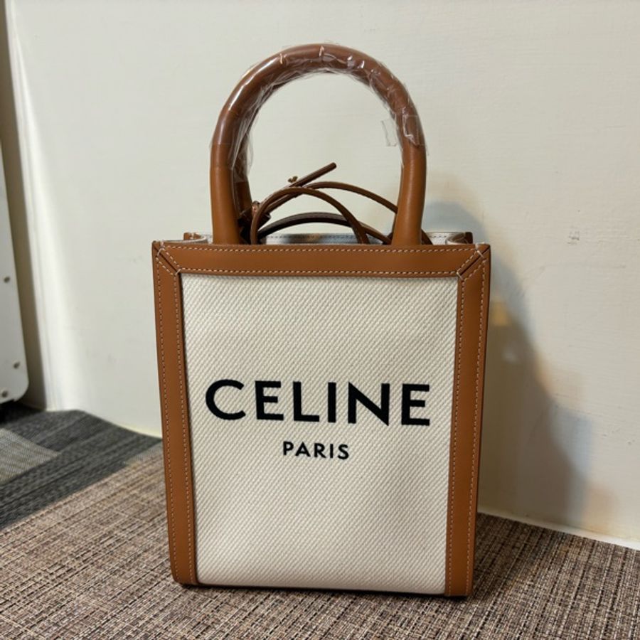 全新Celine 印花帆布及小牛皮迷你型直式CABAS手袋 琴譜包-5