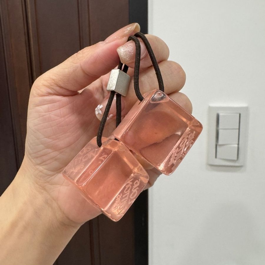 Louis Vuitton LV 絕版Cube 壓克力 髮圈 髮飾-8