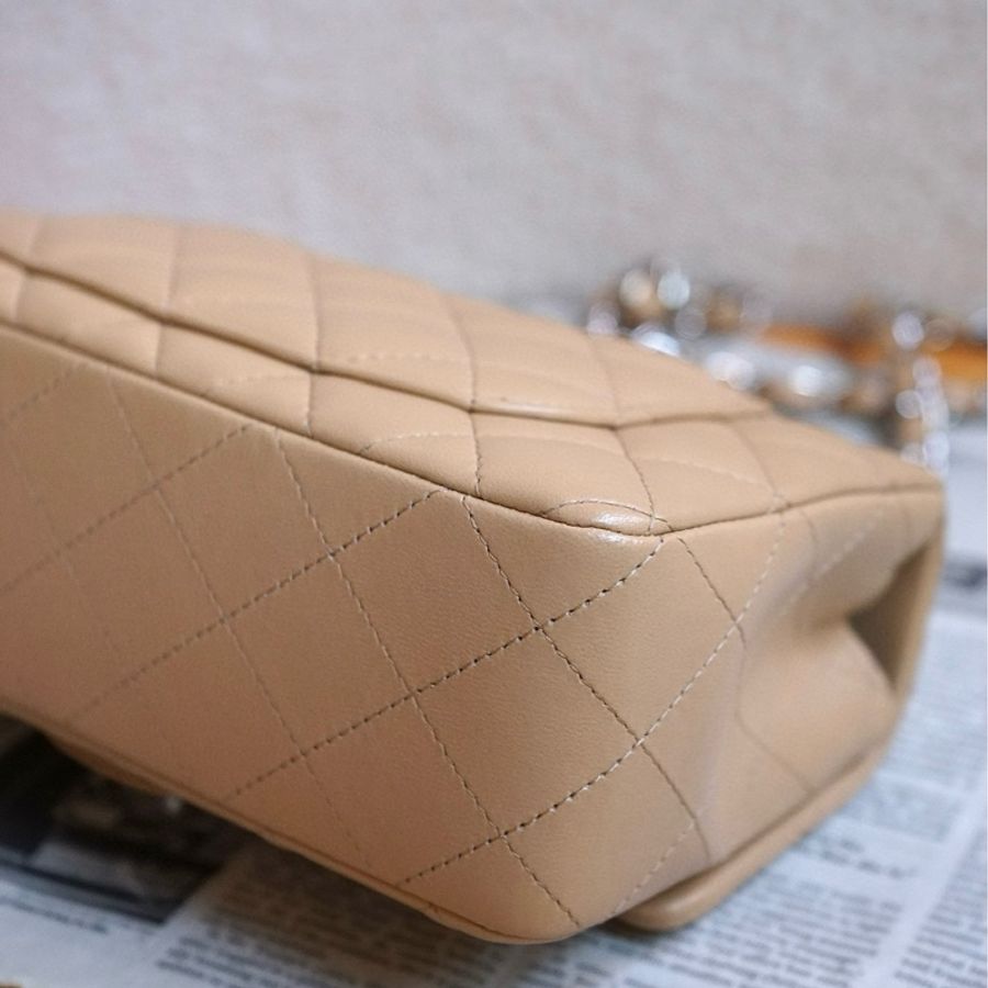 Chanel 經典翻蓋包Mini Flap 20cm 19C 奶茶色 米色-8