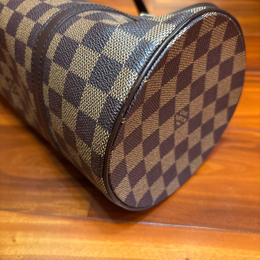 Louis Vuitton Papillon棋盤格圓筒子母包-9