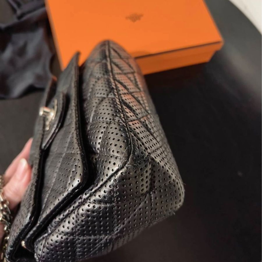 Chanel Cf20黑銀雙鏈雙蓋小方胖🖤絕版美包釋出🔥-34