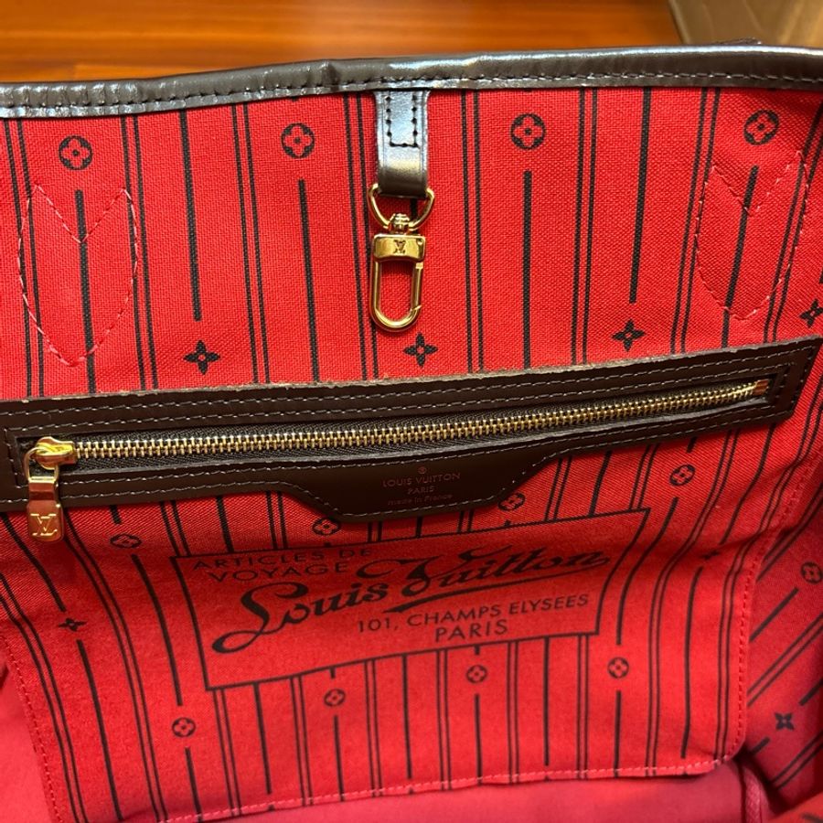 Louis Vuitton NEVERFULL棋盤格托特包-14