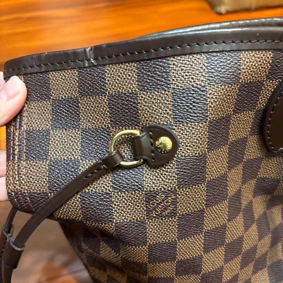 Louis Vuitton NEVERFULL棋盤格托特包-15