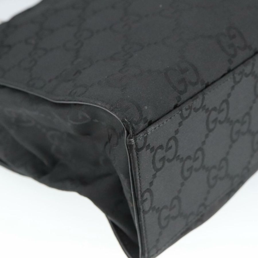 【日本直送】GUCCI 竹節 GG 帆布手提包 尼龍 黑色 銀色 002 1016 2123 正品 ep6579-15