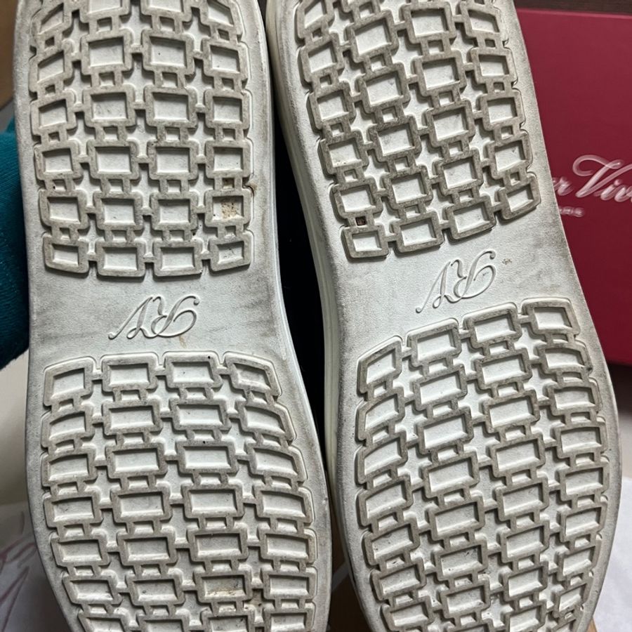 Roger Vivier 藍黑色鑽石樂芙鞋41-3
