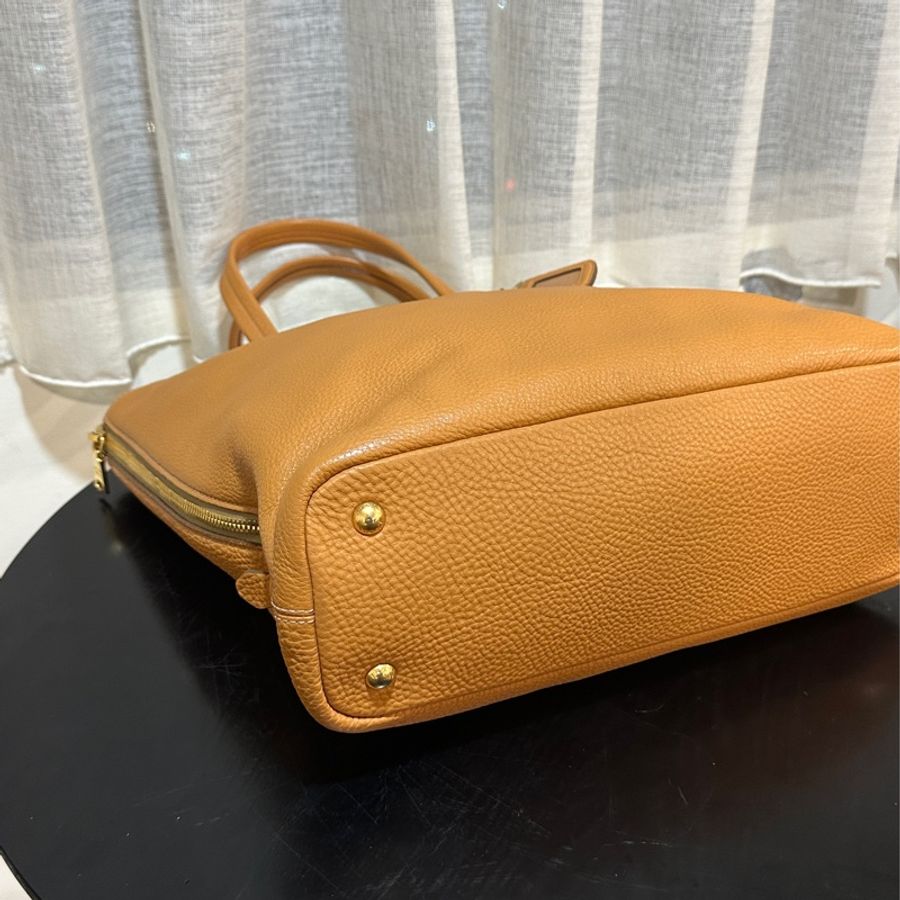 95新以上🔥Prada焦糖棕牛皮肩背托特包👜🉑單肩🉑手提-6