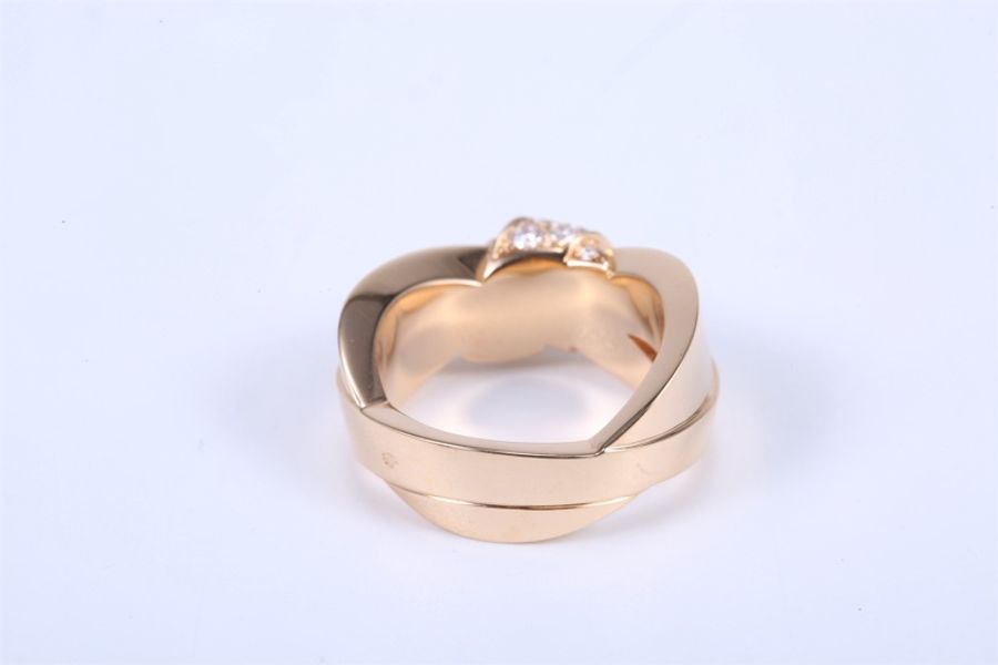 CHAUMET(尚美巴黎) 蝴蝶結 18k金 半鑽 戒指 50 玫瑰金-2