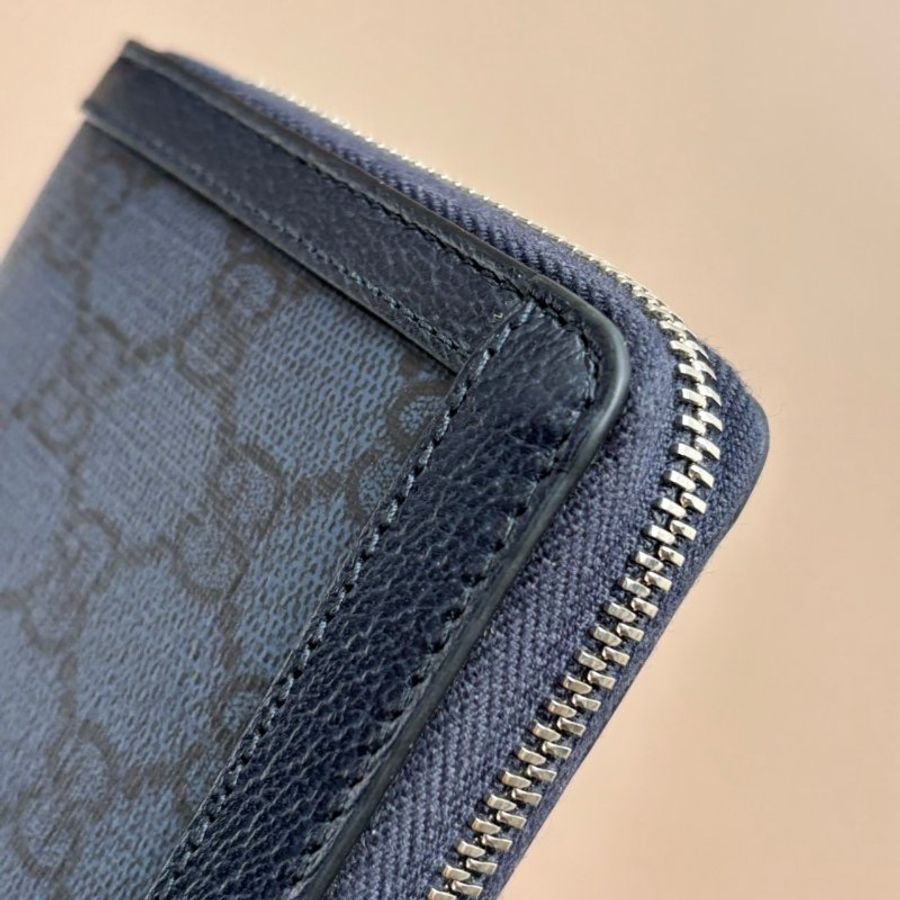 ::GUCCI:: Ophidia GG Supreme 深藍色拉鍊長夾-10