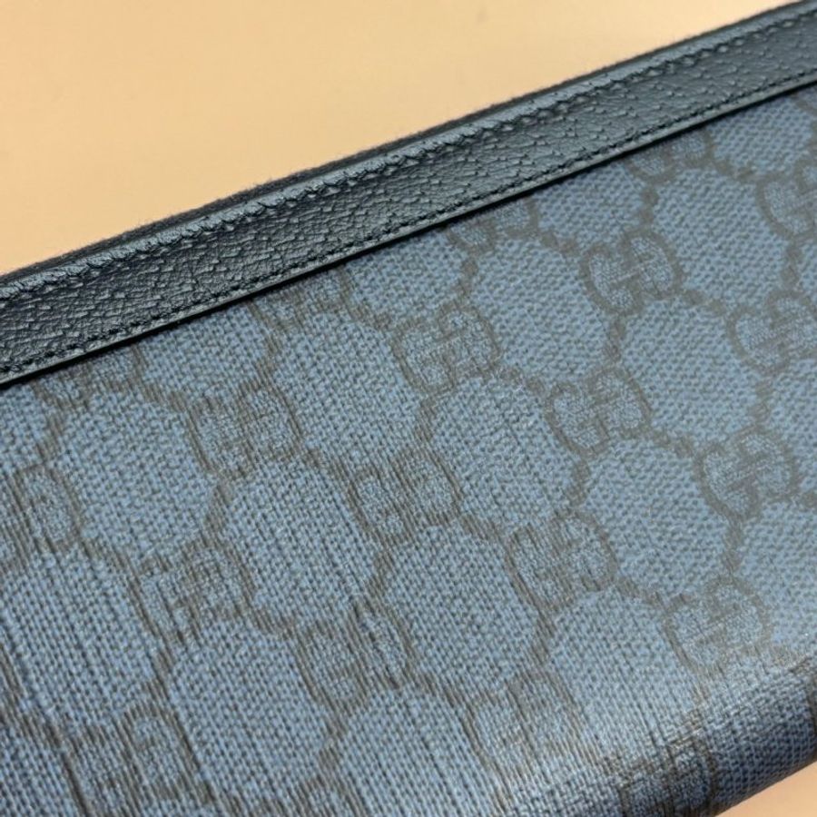 ::GUCCI:: Ophidia GG Supreme 深藍色拉鍊長夾-11