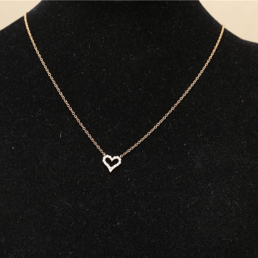 TIFFANY&CO(蒂芙尼) 愛心帶鑽 項鏈-0