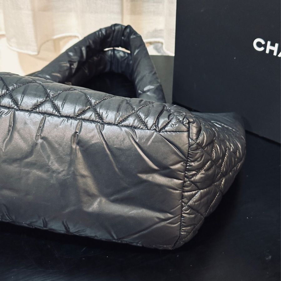 Chanel Cocoon黑銀托特包👜98新閒置🔥-10