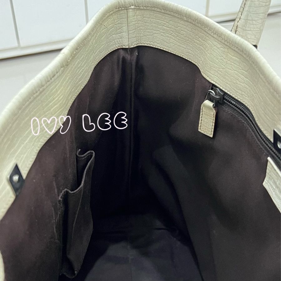 GUCCI 古馳 米色PVC 肩背包 Joy Tote Bag 114288 手提包 二手精品-8