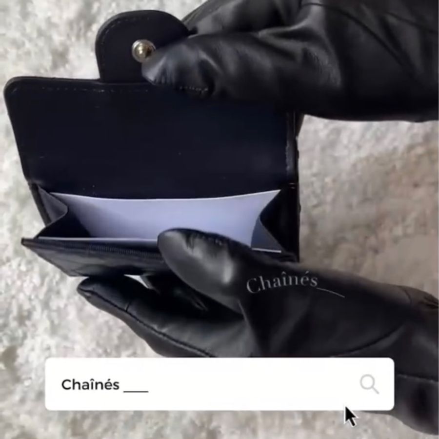 Chanel藍色短夾(全新)-10