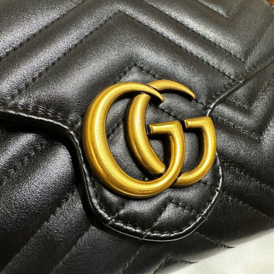 Gucci Marmont 馬夢雙G釦式 手拿/斜背/肩背/腋下背-1