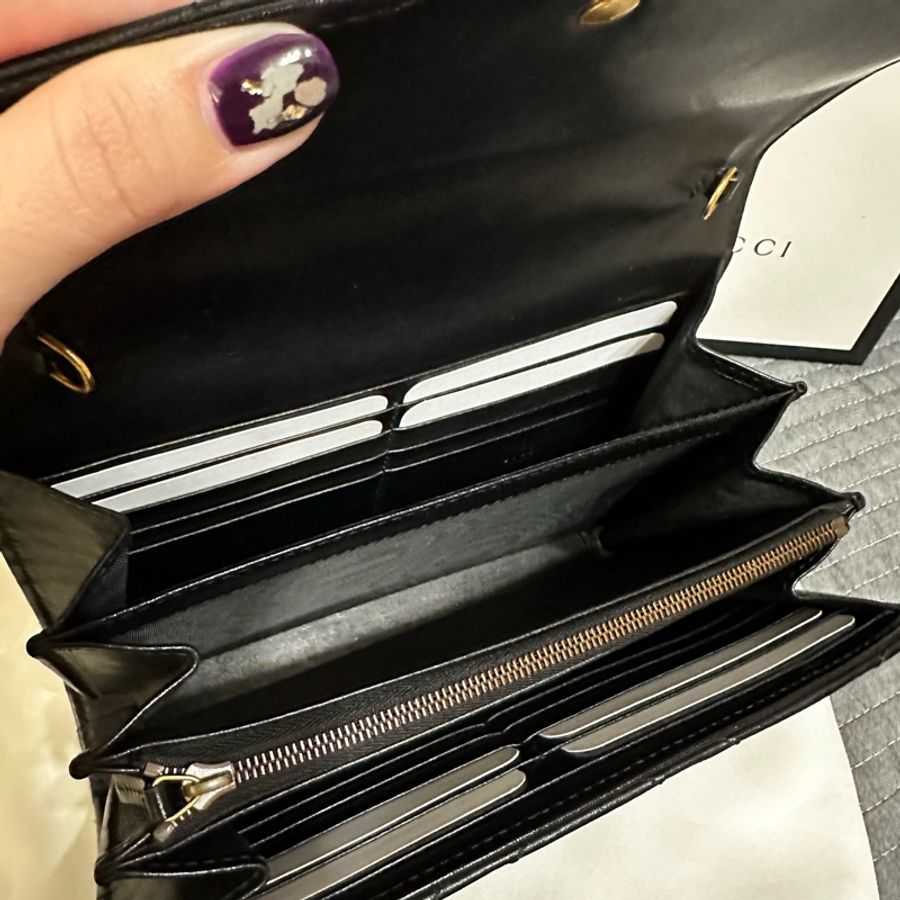 Gucci Marmont 馬夢雙G釦式 手拿/斜背/肩背/腋下背-3