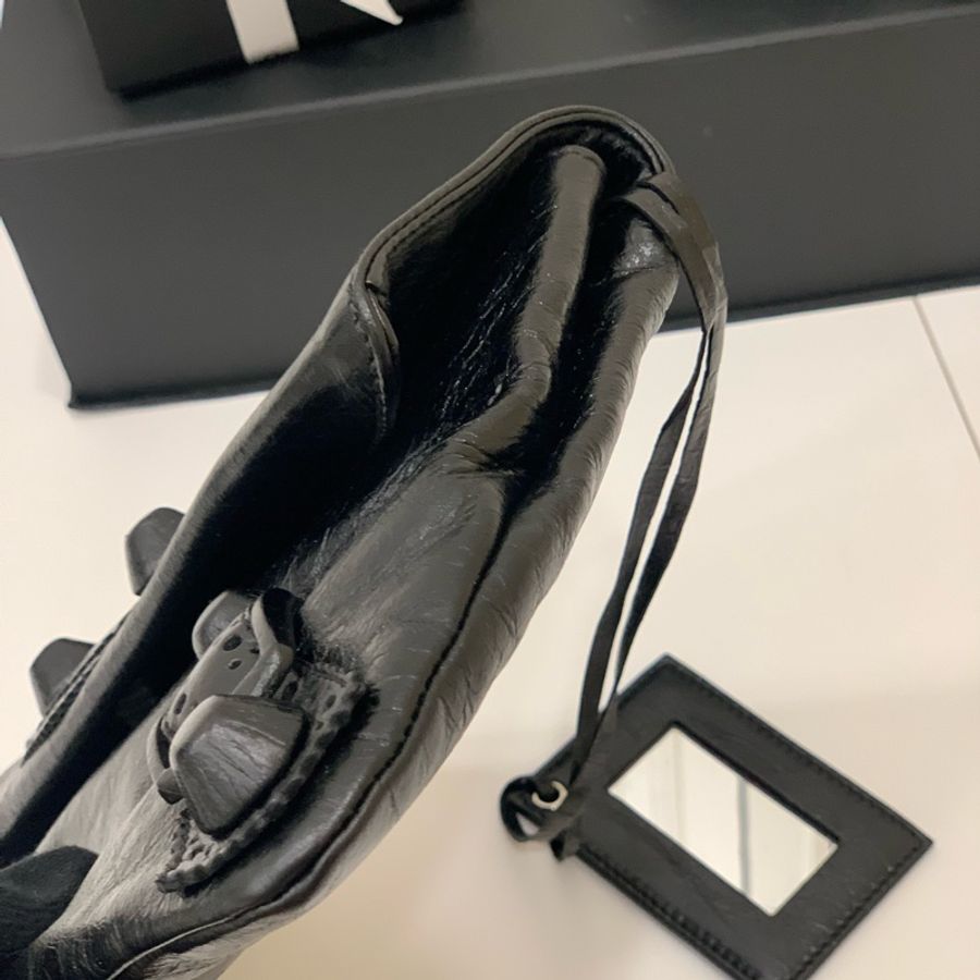 balenciaga 巴黎世家 黑色 手拿包 機車包 晚宴包 手挽包 斜背包 肩背包 側背包-33