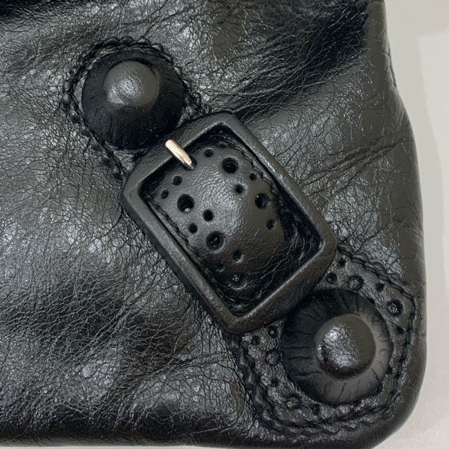 balenciaga 巴黎世家 黑色 手拿包 機車包 晚宴包 手挽包 斜背包 肩背包 側背包-37