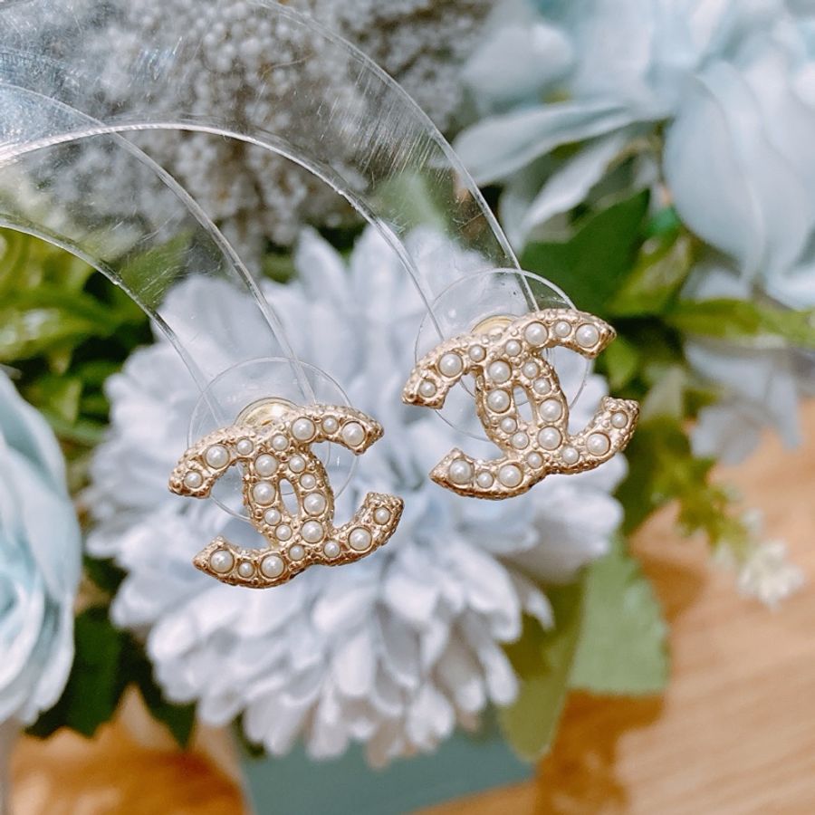 TW3991香奈兒 Chanel A64766 CC Logo Earrings-5