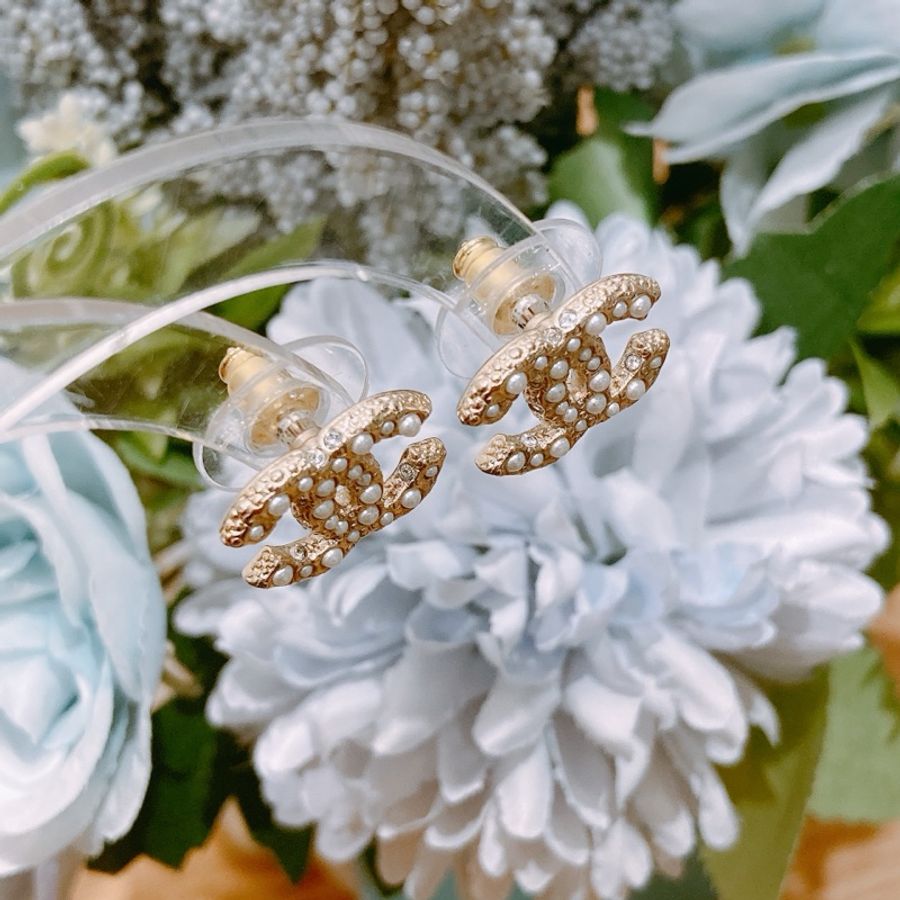 TW3991香奈兒 Chanel A64766 CC Logo Earrings-7