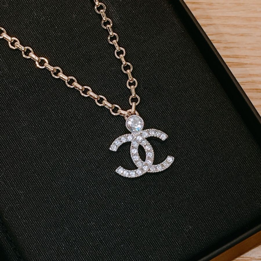 TW3996 香奈兒 CC Logo 項鏈Chanel ABC147 Crystal CC Logo Necklace Crystal x PHW/GHW-1