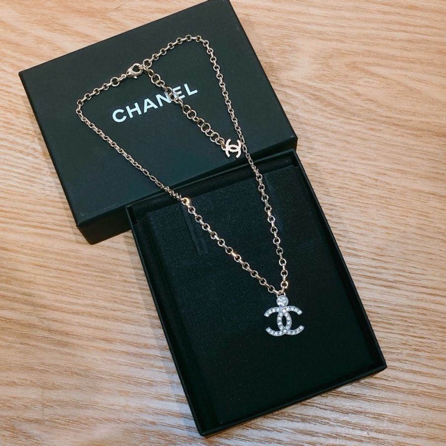 TW3996 香奈兒 CC Logo 項鏈Chanel ABC147 Crystal CC Logo Necklace Crystal x PHW/GHW-4