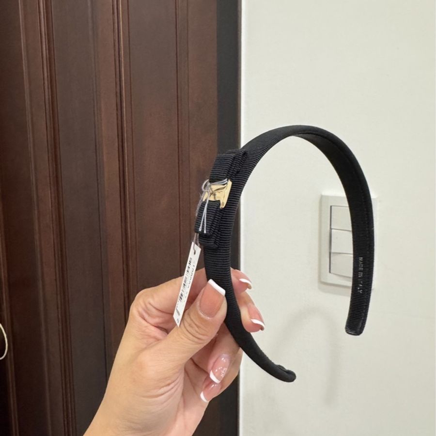salvatore Ferragamo Vara 黑色 蝴蝶結 髮帶 髮圈 髮箍 髮飾-0