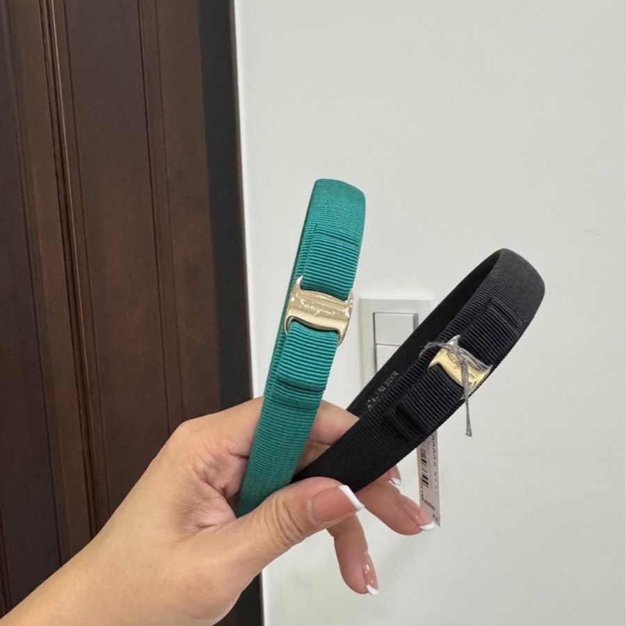 salvatore Ferragamo Vara 黑色 蝴蝶結 髮帶 髮圈 髮箍 髮飾-3