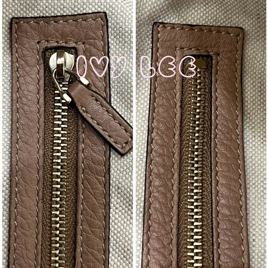 Gucci GG 帆布 Bella 托特包 皮革 269946 粉膚色 斜背包 肩背包 二手精品-19
